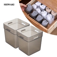 [Shiwaki] 2x2x Refrigerator Organizer Box Refrigerator Side Door Box for Fruits Cabinets Gray