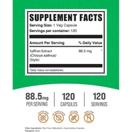 Bulkplements.com Kapsul Ekstrak Saffron - Peoplements, Ekstrak Saffron 88.5 mg - Vegan dan Bebas Glu