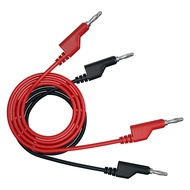 2pcs Banana Plug to Banana Plug Test Lead Cable Line Wire, Both Ends 4mm Banana Plug for Multi-Meter