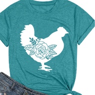 2026 Fashion 2026 Foreign Trade Women's Top Cross-Border E-Commerce Printed Color Cotton T-Shirt COD