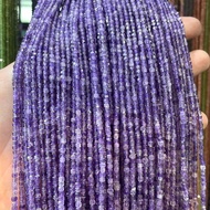 Amethyst Cube Shape Square 2x2 mm Long Line