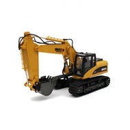 GKIDS HUINA 1550 1:14 RC Alloy Excavator Toy Digger Truck Construction - Remote Control Excavator He