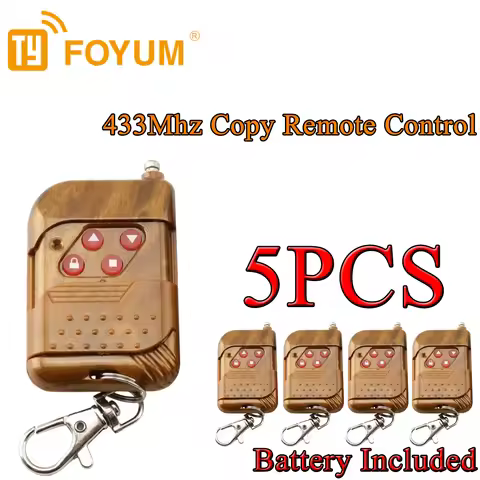5PCS Duplicate Garage Door Remote Control 433MHZ Electric Garage Door Key Wireless Duplicate Remote 