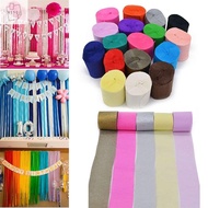 WENQI DIY Scrapbooking Ceremony Decoration Birthday Party Children Crepe Paper Streamer Roll Crinkled Papers Craft