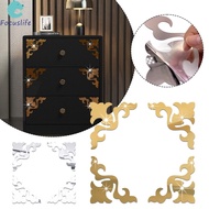 Durable High Quality Mirror Wall Sticker Stickers 10*10cm 4 Pcs Home Decor