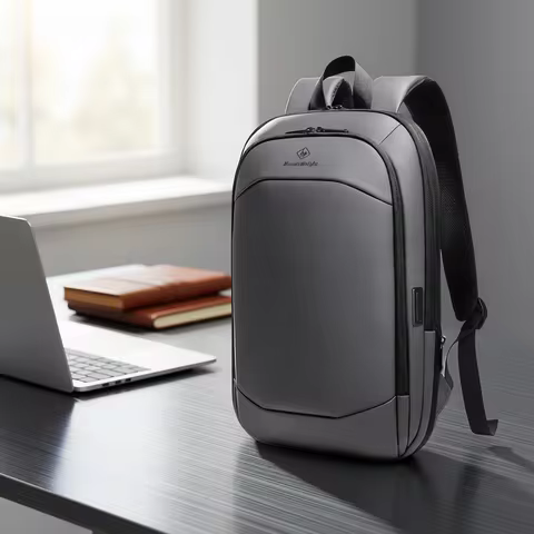 HK Business Backpack for Men 17 Inch Laptop Backpack with USB Port Slim Expandable Waterproof Travel