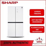 Sharp SJF489GW 480L Peti Sejuk Inverter Glass Door Multi Door Refrigerator