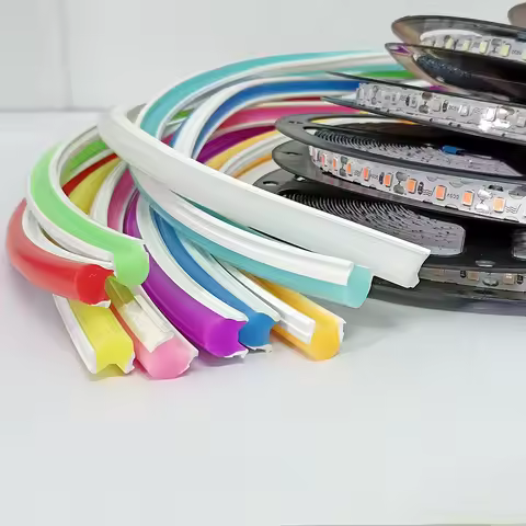 12 Colors DIY Neon Light DC5V S Shape LED Strip Lights 120Leds/m 6mm 8mm Separate Silicone Flexible 