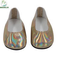 SHANLIN PU Leather Doll Shoes, Mini White Glossy Shiny Shoes, Mini Shoes Doll Shoes 7cm PU Leather R