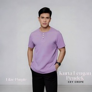 Ironless Kurta Lelaki Lengan Pendek Material Cey Crepe - Kurta lelaki dewasa