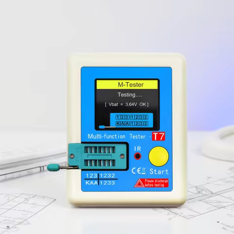 LCR-T7 Transistor Tester Multimeter Colorful Display TFT For Diode Triode MOS/NPN/PNP Capacitor Resi
