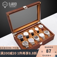 KWK7 People love itHongyitang Solid Wood Watch Storage Box Single Portable Black Walnut Wooden Watch Box Storage Box Wat