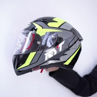 HELMET FALCON FR RAID FUXIA BLACK DOUBLE VISOR