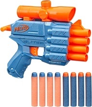 Nerf Elite 2.0 Prospect QS-4 Blaster, 8 Official Nerf Elite Darts, 4-Dart Blasting, Non-Removable Targeting Scope