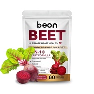 BeonBeetRootChews Suplemen dengan 500 Ekstrak Ubi Bit, CoQ10 & Biji Anggur, Menyokong Peredaran & Te