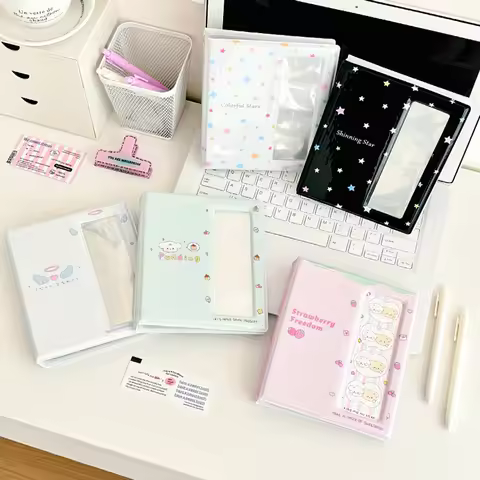 Cartoon Photo Booth Album For 40 Pcs 2x6 Inch Photo Strips Bookmark 20 Pcs 4x6 4R Photo Holder Small