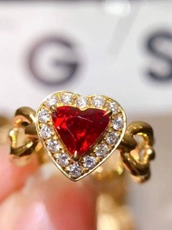 無燒紅寶石戒指公會吉爾德證書鴿血紅