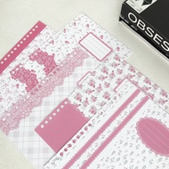 A5/ B5/ A4 Pink Coquette Binder Cover | Binder Divider | Binder Refills by CBi