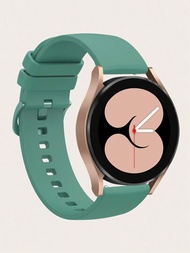 1條18mm / 20mm / 22mm綠色通用時尚平面矽膠手錶錶帶,與三星/小米/華為/嘉明/amazfit兼容