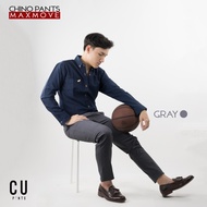 กางเกง ชิโน่ 🎈ขายาว (ผ้ายืดดด)🎈 Chino pants รุ่น Max-Move ทรง Slim fit + Supersoft : CU PANTS