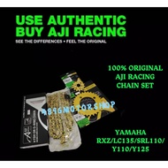 AJI RACING SPROCKET CHAIN SET LC135 RXZ Y125 Y110 Y100 Y15 Y16 LAGENDA110 SRL110 415H O-RING Spoket 