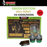 MOHAWK GREEN EDITION MAX SERIES 85W H4 LED HEADLIGHTS 4300K/6000K