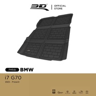 3D Mats ถาดท้ายรถยนต์ BMW i7 (G70) 2022-2025 พรมกันลื่น พรมกันนํ้า พรมรถยนต์