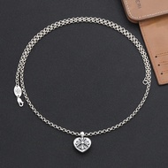 Chrome&Hearts สร้อยคอเงินสเตอร์ลิงลาย S925สร้อยคล้องคอเครื่องประดับรูปหัวใจผู้ชายตามสมัยนิยมเฉพาะบุค