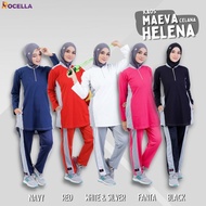 Setelan Olahraga Wanita Muslimah Kaos Maeva dan Celana Helena Rocella - Baju Setelan Kaos Olahraga M