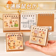 2026 New Cartoon Capybara Mini Calendar Creative Desktop Decoration Capibala Calendar Student Portab