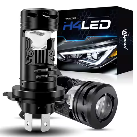 1/2 pcs 1:1 Car LED H4 LED Projector Headlights Bulbs Hi/Lo Beam Left Hand Driver for Car Auto Plug 