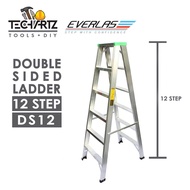 ORIGINAL Everlas DS12 12 Steps Double Sided Aluminium Ladder Tangga Lipat