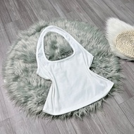 Áo croptop bigsize áo ba lỗ nữ 6 màu chất gân tăm mềm mịn co giãn thoáng mát yếm quàng cổ bigsize -