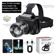 Senter Kepala Zoom Laser LED/Senter Kepala ZOOM 99000 Lumen/Senter Lampu Kepala Super Terang Headlam