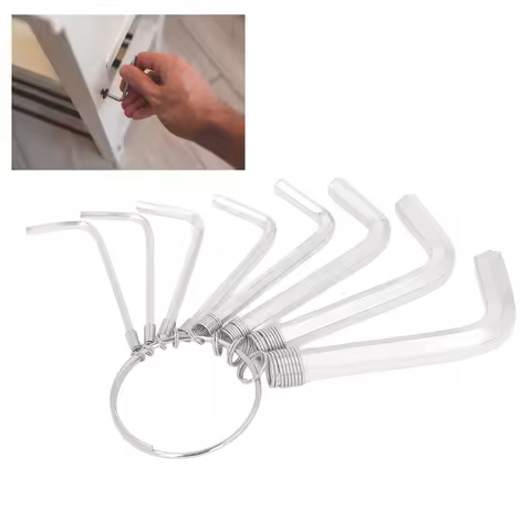 8Pcs Hex Key Wrench Set Metric Hex Key Set 1.5 2 2.5 3 3.5 4 5 6mm Chromium Steel Craftsman Hand Too