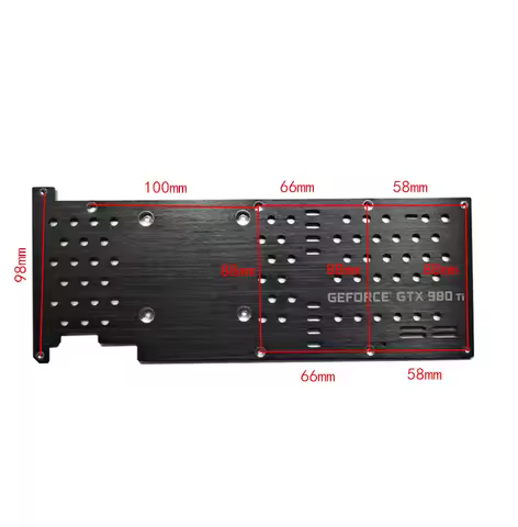 GEFORCE GTX980Ti public graphics card backplane gtx 980ti metal backplane with full insulation