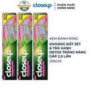 Combo 3 Kem Đánh Răng Closeup Khoáng Đất Sét Detox 230g