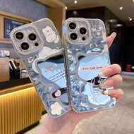 Foreign Trade Electroplating Mirror Cartoon Laser Butterfly Suitable for iPhone17Promax Flashing Dia