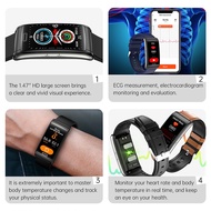 2023 New Blood Glucose Monitor Health Smart Watch Men ECG+PPG Blood Pressure Measurement IP68 Waterproof Sport Ladies Smartwatch