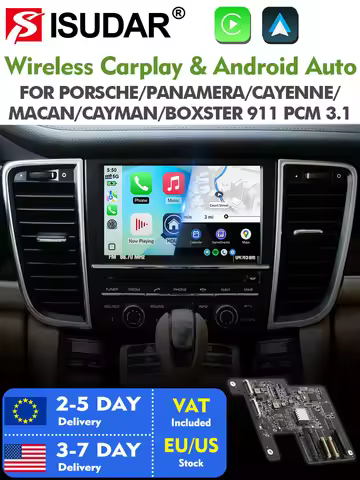 ISUDAR Carplay Module For Porsche/Panamera/Cayenne/Macan/Cayman/Boxster 911 718 PCM 3.1 Android Auto