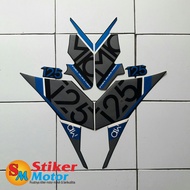 Mio M3 125 2017 MOTORCYCLE BODY LES LIS STRIPING STICKER BLUE