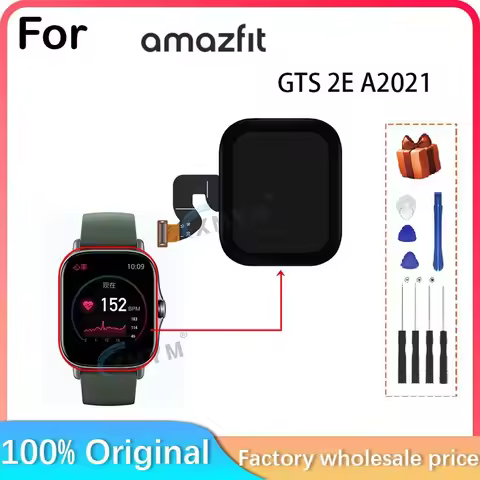 For Huami Amazfit GTS 2E A2021 Smart Watch LCD Display + Touch Panel Digitizer For Amazfit GTS 2E A2