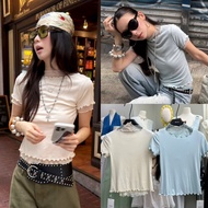 SU232 2-Piece Short-Sleeved Shirt The Inner See-Through Fabric Has Another Layer Of Stretch Fabric. 