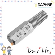 DAPHNE 1pc Screw Driver Bit, T6-T40 25mm Length Torx Bits, S2 Alloy Steel 1/4 Inch Hex Shank 6 Point