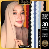 SHAWL SULAM KLASIK MELATI / SULAM VEIL / TUDUNG SHAWL SULAM / VEIL PENGANTIN