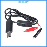 KOK 3 28ft Length USB 5V2A to 3V1A Clip Power Cord Test Cable Male Connectors Wire