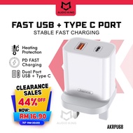 REMAX Android Charger 20W Fast Charging Adapter With USB Type C Port Kepala Chargers AKRPU68 Chager