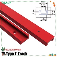 TEALY 1Pcs T-Slot Track, T Slider Fixture Slot Slide Aluminium Alloy T-Track,  Slide Guide Rail 19 T
