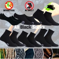 JS Socks Xsen Bamboo Charcoa Deodorant Black Socks Hipster Socks Work Socks Stoking hitam Stoking Ke