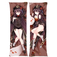 60x180cm Game Genshin Impact Hutao Mona Dakimakura Pillow Case Hugging Body Hu Tao Costume Double Si